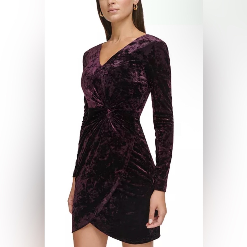 New with tags size 16 Guess brand stretchy Velvet Purple Dress
